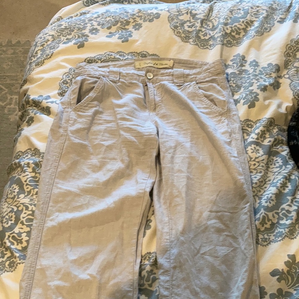Women’s Size 4 Linen Gray Jeans Anthropologie